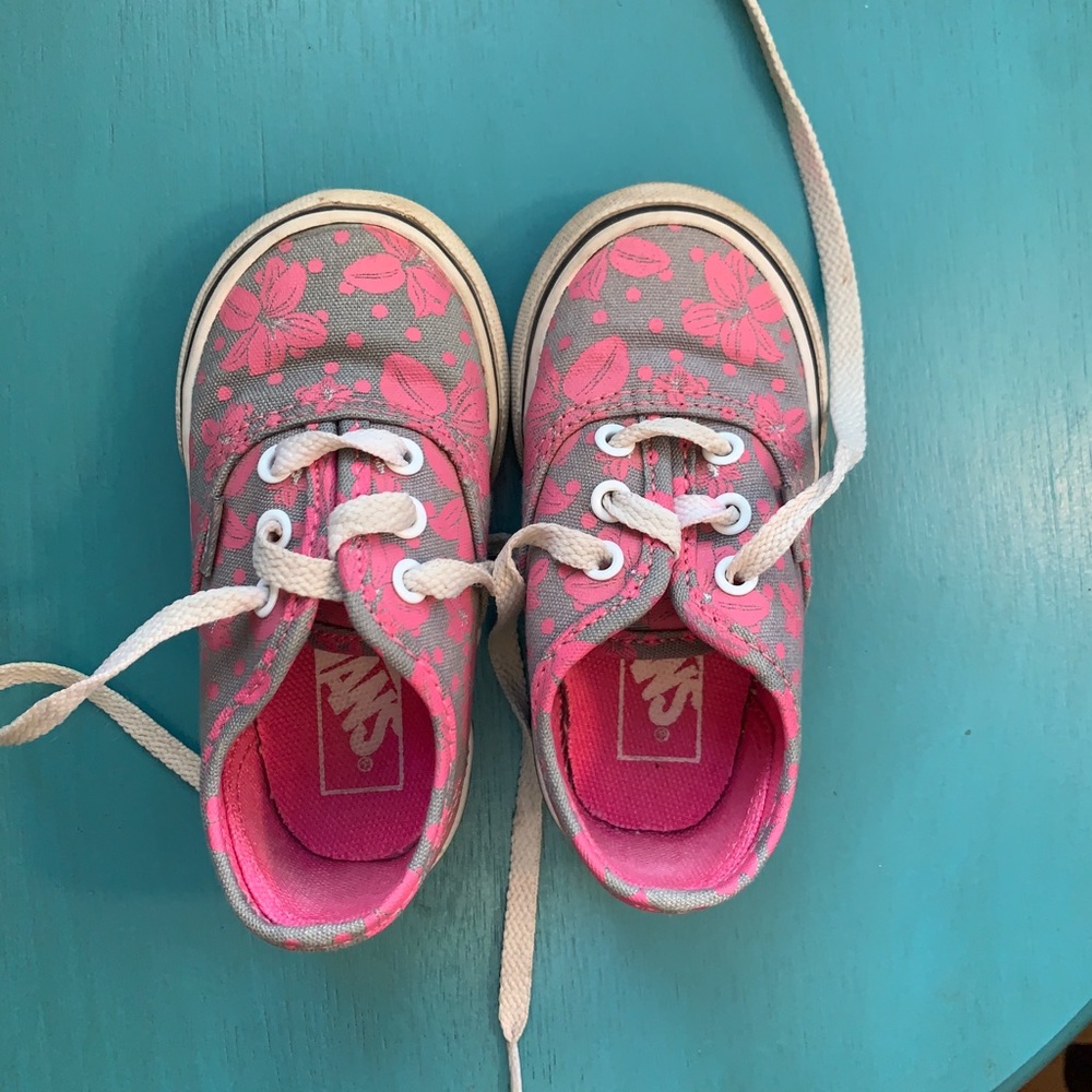 Hawaiian Flower Vans Sneakers - Picture 7 of 9